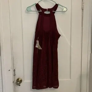 Kohl's | Dresses | Kohls Red Halter Fit And Flare Dress | Poshmark